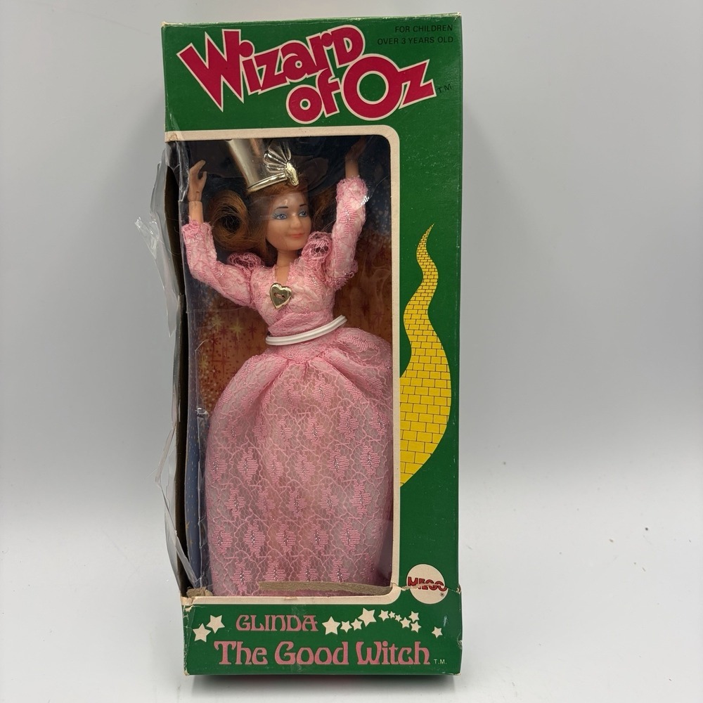 Mego Wizard of Oz Glinda Fashion Doll 8in Curly Brown Hair Original Box